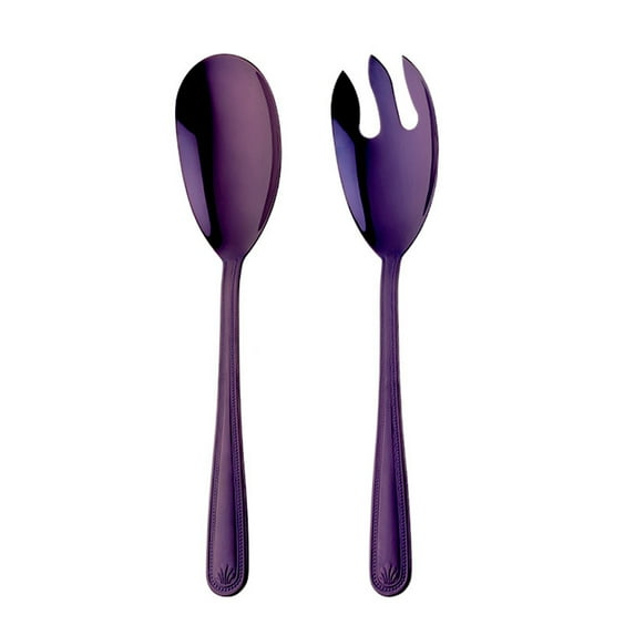 Shoreew Salad Spoon And Fork Set 12 Inch Large Serving Utensils Stainless Steel Salad Servers Mirror Polished Rust-Proof Heavy Duty Versatile Tableware Set for Home Events
