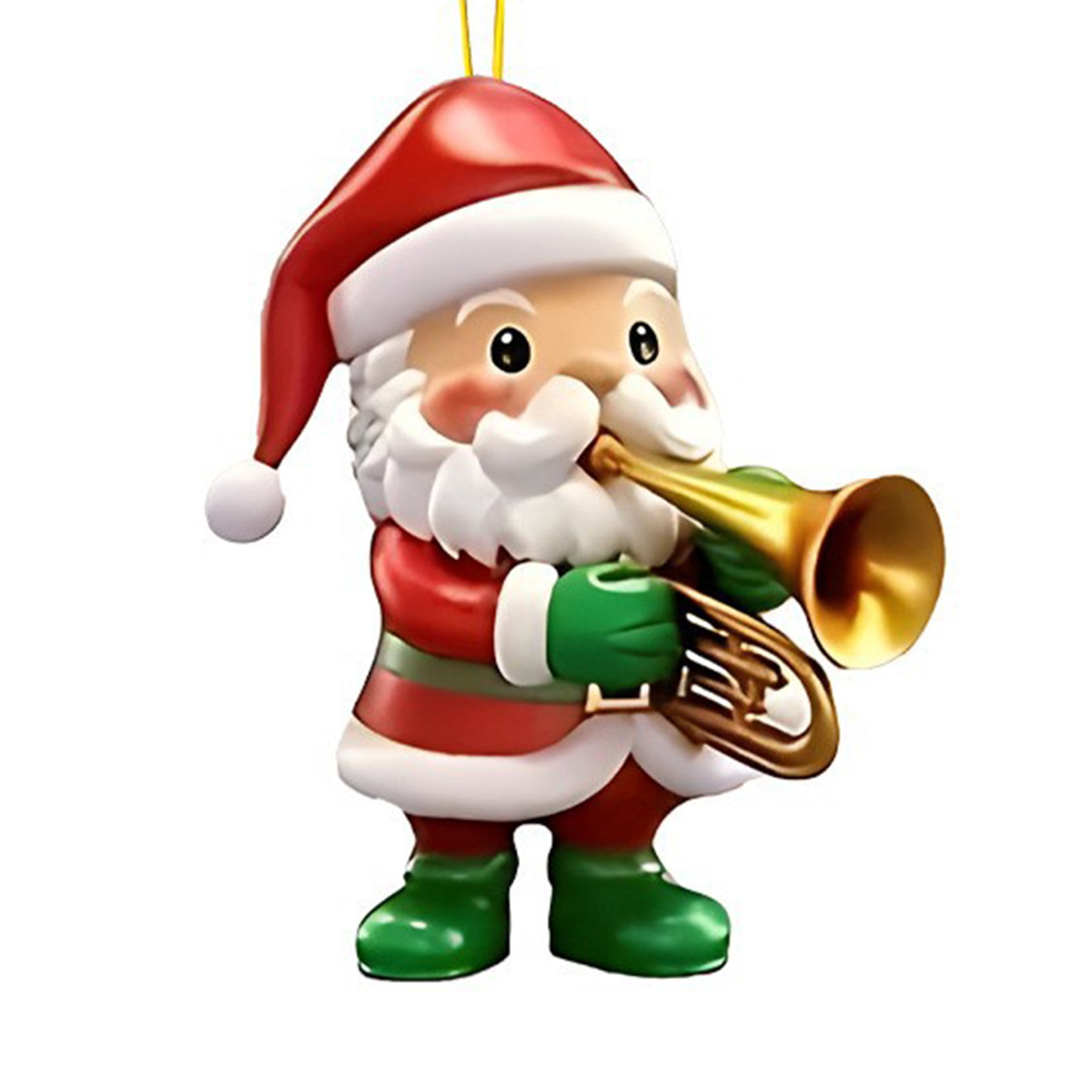 Shoreew Santa Claus Christmas Ornament Cute Santa Plays Guitar/Sax ...