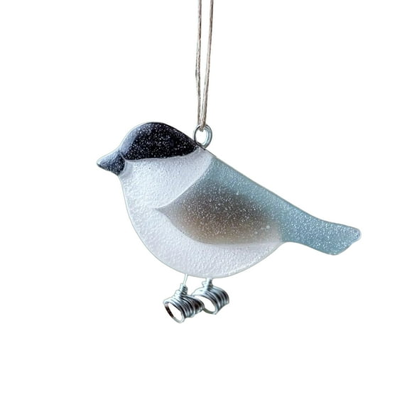 Shoreew Sea Glass Bird Ornament Handcrafted Bird Shaped Sea Glass Art Christmas Tree Ornament Ocean Beach Crafts for Bird Lovers