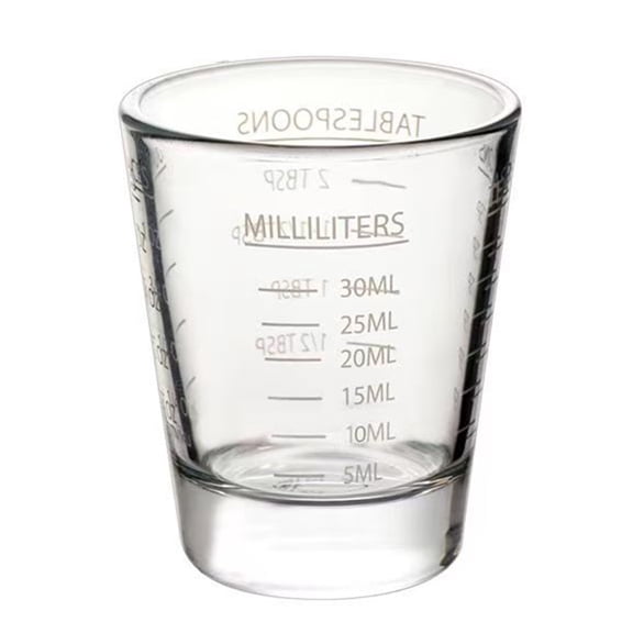 Shoreew Shot Glass Measuring Cups Espresso Jigger with Scale Heavy Glass Cups for Kitchen Bar Accessories Baking Cooking