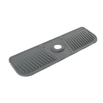 Shoreew Silicone Faucet Mat Wrap Around Design Faucet Sink Splash Guard Dry Drying Pad for Kitchen Bathroom Counter Foldable Draining Tray Multipurpose Sink Accessory