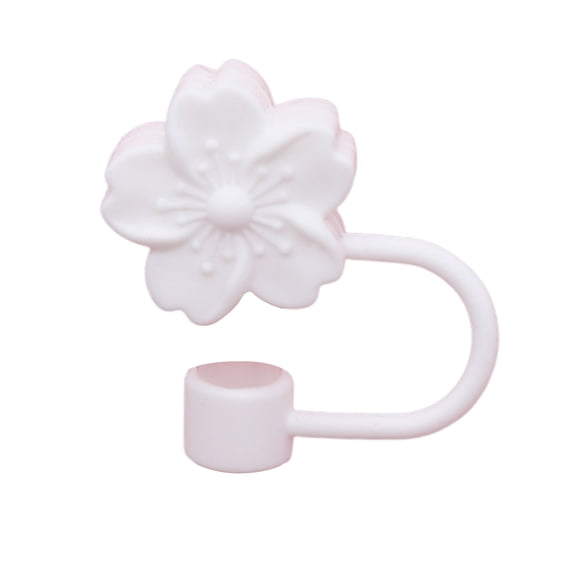Shoreew Silicone Flower Straw Cap 10mm Diameter Cute Straw Topper Dust-Proof Drinking Straw Covers Cap Reusable Straw Tips Lids Gift for Party Decor