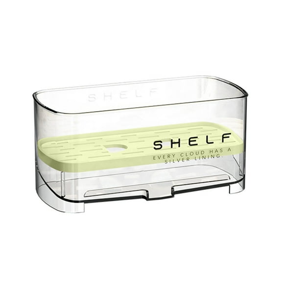 Shoreew Sink Caddy with Auto Drain Tray Kitchen Sink Sponge Holder Detachable Sink Organizer for Countertop Storage Sponges Soap Cleaning Supplies