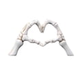 thumbnail image 1 of Shoreew Skeleton Hands Heart Sculpture Gothic Love Gesture Statue Resin Heart Shape Skeleton Finger Gesture Figurine for Halloween Home Decor Gift, 1 of 7