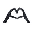 thumbnail image 1 of Shoreew Skeleton Hands Heart Sculpture Gothic Love Gesture Statue Resin Heart Shape Skeleton Finger Gesture Figurine for Halloween Home Decor Gift, 1 of 7