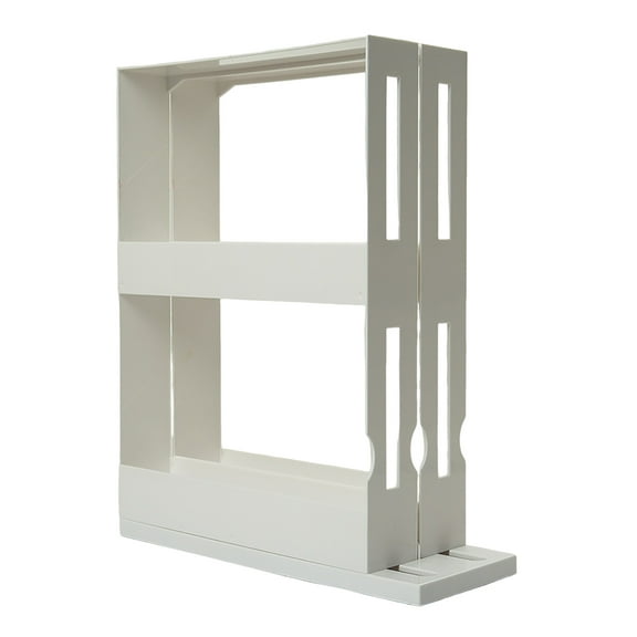 Shoreew Sliding Spice Rack Organizer Pull-Out Design Large Capacity Adjustable Height Multi-Functional Seasoning Organizer Storage Holder