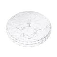 thumbnail image 1 of Shoreew Snack Serving Tray with Lid 6 Compartment Plastic Divided Dustproof Easy to Clean Round Food Tray for Dried Fruits, 1 of 7