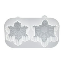 Shoreew Snowflake Silicone Candle Mold Christmas Resin Mold for Candle Making DIY Aromatherapy Wax Polymer Clay Soap Sculpture Decoration Glue Mold