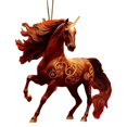 thumbnail image 1 of Shoreew Sparkling Horse Ornament 2D Acrylic Hanging Decor Realistic Christmas Tree Horse Charm Elegant Equestrian Gift for Holiday Tree, 1 of 7