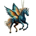 thumbnail image 1 of Shoreew Sparkling Horse Ornament 2D Acrylic Hanging Decor Realistic Christmas Tree Horse Charm Elegant Equestrian Gift for Holiday Tree, 1 of 7