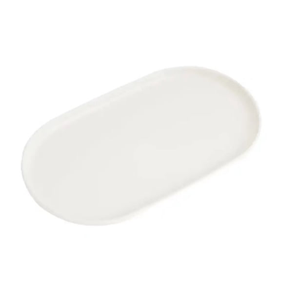 Shoreew Stackable Fruit Plate Oval Shaped Reusable Dessert Tray Thickened Food Serving Platter for Camping Coffee Table Snacks Food Prep