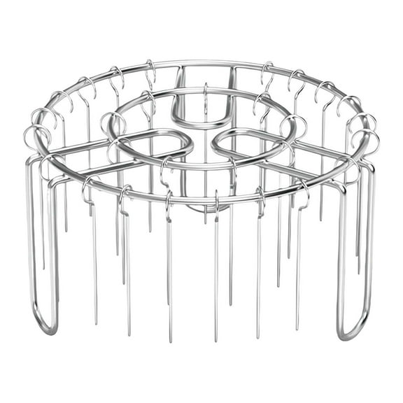 Shoreew Stainless Steel Air Fryer Rack Vertical Rotisserie Skewer Stand Universal Air Fryer Grill Insert Air Fryer Accessories