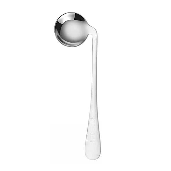 Shoreew Stainless Steel Elbow Spoon Elderly Self-Feeding Curved Fork Angled Spoon Disabled Adults Patient Feeding Tableware Adaptive Utensils