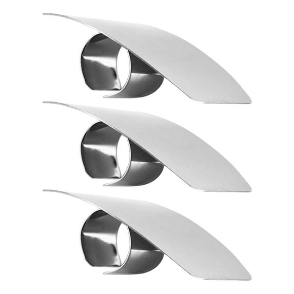 Shoreew Stainless Steel Finger Guard Adjustable Finger Anti-Cut Safety Protector Reusable Hand Shield for Slicing Vegetables