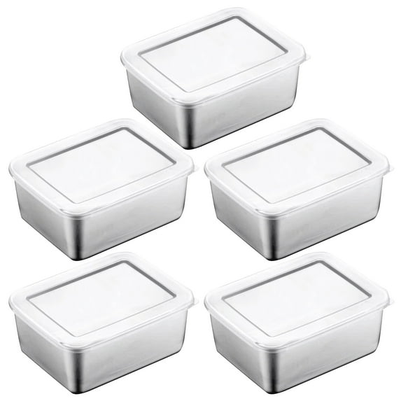 Shoreew Stainless Steel Food Storage Containers Airtight Snack Containers with Lid Stackable Lunch Box for Camping Picnics School