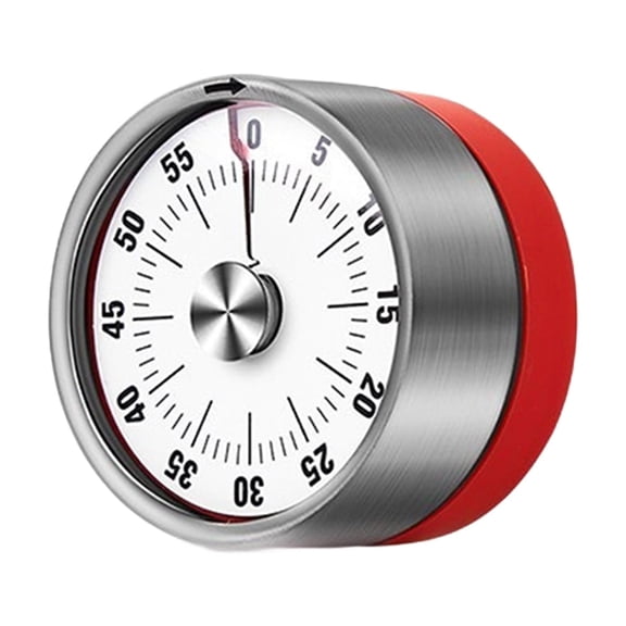 Shoreew Stainless Steel Kitchen Timer Ultra-Precise Timing Ergonomic Button Design Magnetic Timer LED Display Clockwork Multi-Functional Cooking Timer for Classroom Office Gym