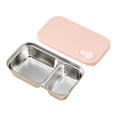 thumbnail image 1 of Shoreew Stainless Steel Snack Containers 2 Compartment Lunch Box Leak-Proof Bento Box with Lids Reusable Food Storage Containers for Travel Camping Outdoor, 1 of 7