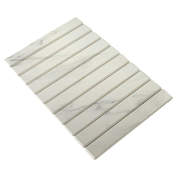 Shoreew Stone Drying Mat for Kitchen Counter Foldable Diatomaceous Earth Dry Pad Absorbent Bath Mat Quick Dry Dishes Cups Drying Mat