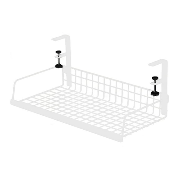 Shoreew Storage Rack Under-Desk Cable Management Tray Large Capacity Hollow Design Easy to Install Adjustable Cable Management Rack