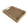 thumbnail image 1 of Shoreew Storage Tray Wicker Basket with Handles Retro Rattan Weave Design Easy to Clean Multi-Functional Countertop Organizer, 1 of 7