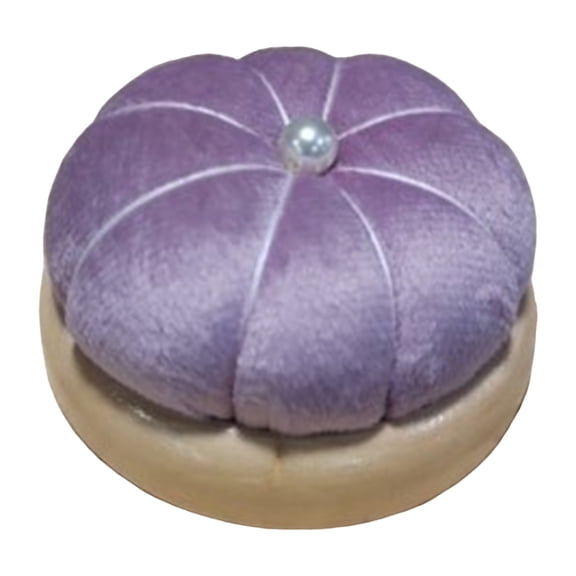 Shoreew Stuffed Pin Cushion Pumpkin Shaped Sewing Needle Pad Flannel Pincushion with Wooden Base for Sewing Projects DIY Craft