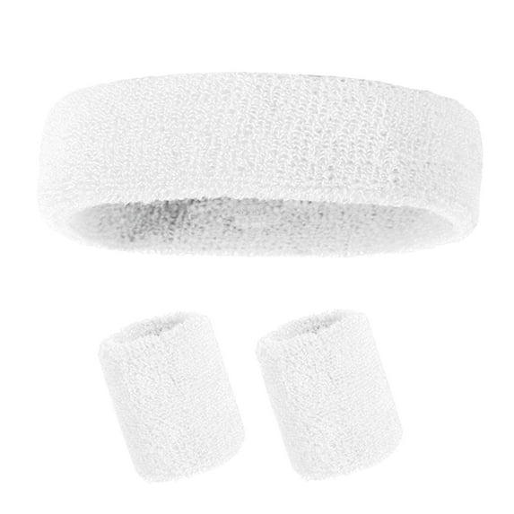 Shoreew Sweatband Set for Men & Women – Terry Cloth Sports Headband & Wristband Combo, Non-Slip Gym Accessories for Tennis, Yoga, Running & Workouts