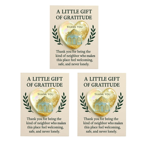 Shoreew Thank You for Being The Kind of Neighbor Gift Little Heart Pocket Hug Token with Inspirational Card Appreciation Gifts for Neighbors