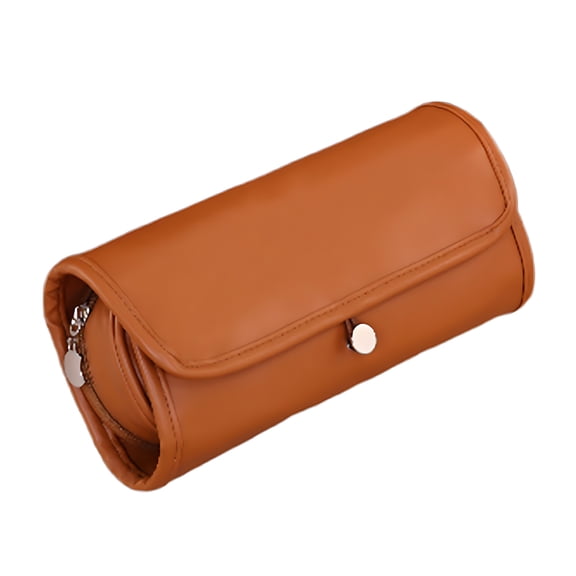 Shoreew Travel Makeup Brush Bag Roll Up Makeup Brush Organizer 12 Slots Makeup Brush Case with Zipper Pocket for Cosmetic Essentials Makeup Brushes