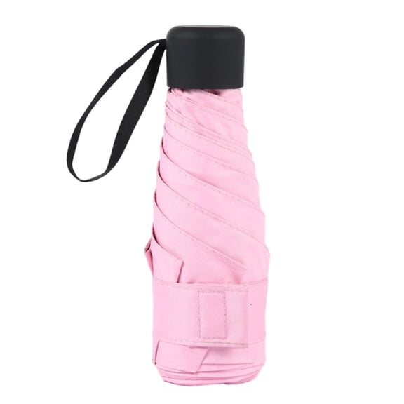Shoreew Travel Mini Umbrella UPF 50  Sun Blocking UV Protection Five-Fold Umbrella Portable Lightweight Windproof Waterproof Folding Sun Rain Umbrella Pocket Parasol