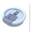 thumbnail image 1 of Shoreew Tumbler Flip Straw Lid Replacement Silicone Leak Proof Reusable Splash Resistant Tumbler Lid Compatible with 40 Oz Cup Accessories, 1 of 7