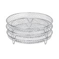 thumbnail image 1 of Shoreew Universal Air Fryer Rack Rustproof Dishwasher Safe Stackable Three Layer Air Fryer Rack Stainless Steel Dehydrator Rack, 1 of 7