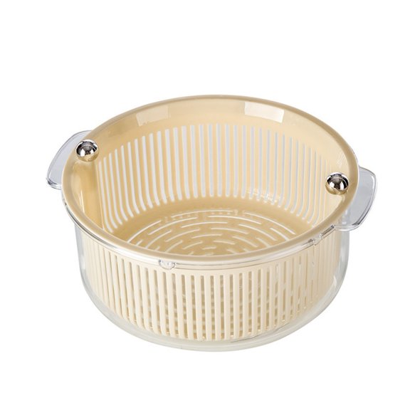 Shoreew Vegetable Fruit Washer Multi-Functional Drain Basket Fruit Tray Versatile Rotating Food Prep Tool Kitchen Accessory