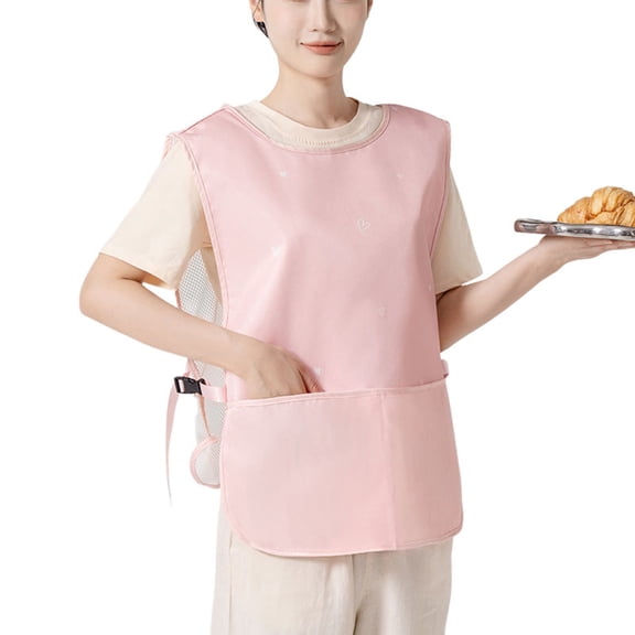 Shoreew Vest Apron for Women Summer Kitchen Smock Oil Resistant Apron with Pockets Multi-Purpose Waterproof Apron for Cooking BBQ Hosting