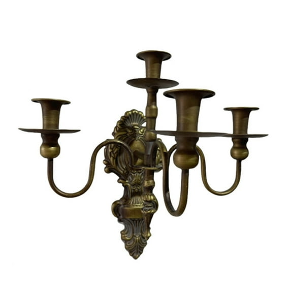 Shoreew Vintage Wall Sconces Candle Holder 3/4-Arm Iron Art Taper Candle Holder Living Room Bedroom Dining Room Wall Decoration Candlestick