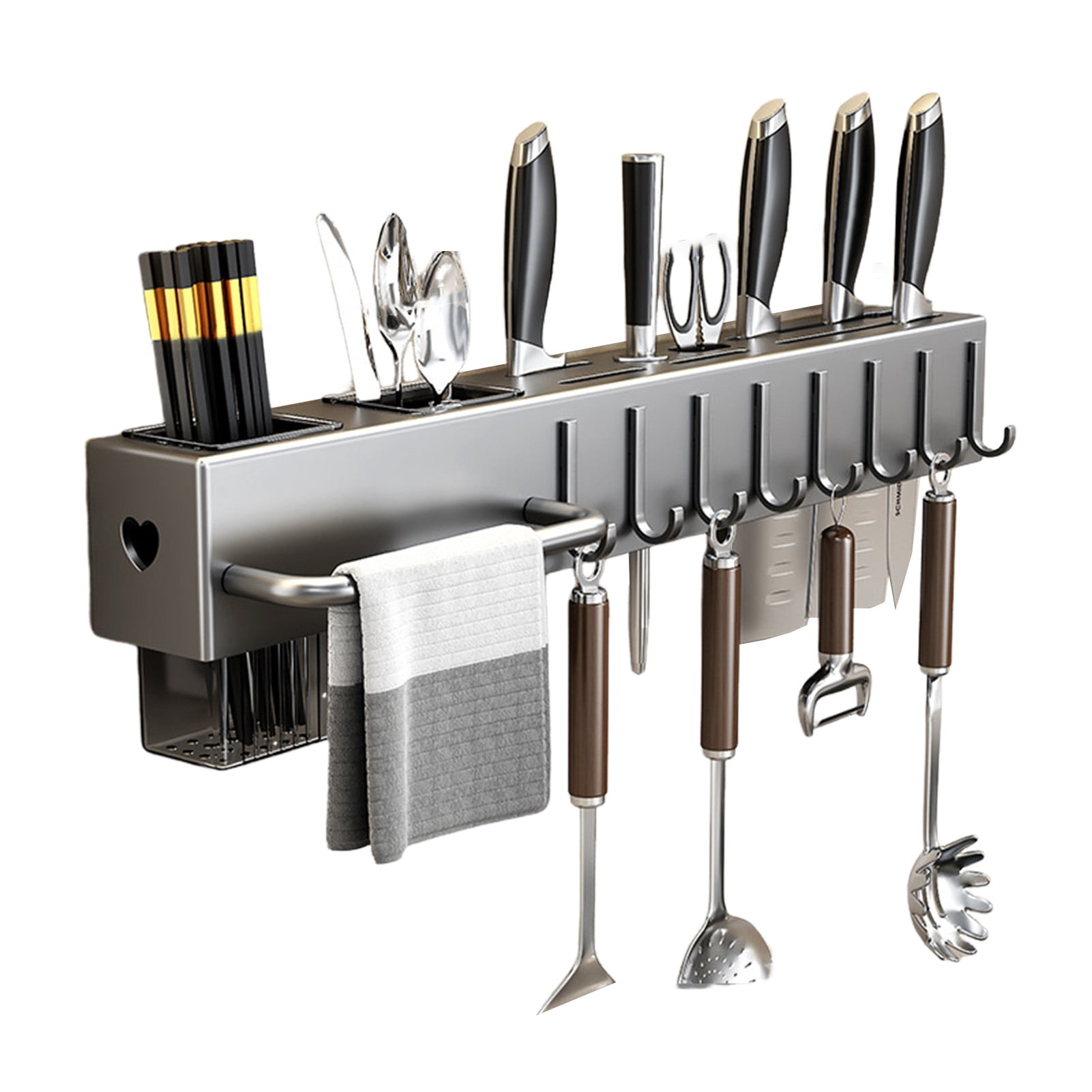 Shoreew Wall-Mounted Cutter Storage Rack Carbon Steel Cutter Holder ...