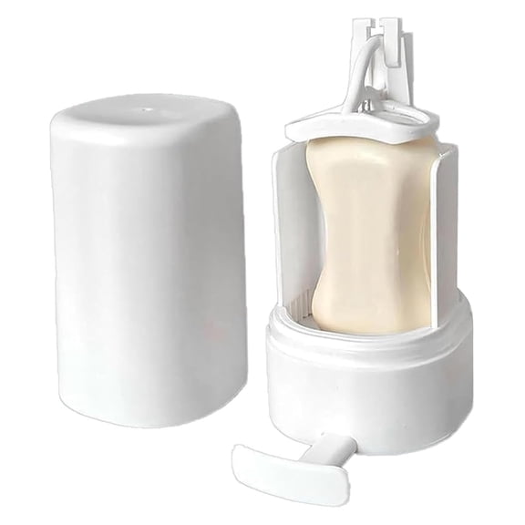 Shoreew Wall-Mounted Soap Grinder with 3 Adjustable Levels Dual Desiccant Compartments Easy Installation Soap Dispenser