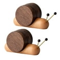 thumbnail image 1 of Shoreew Walnut Snail Coasters Set Wood Cup Mat Placemats Heat-Resistant Drink Pads for Tea Coffee Mugs Natural Wood Grain Home Decor, 1 of 6