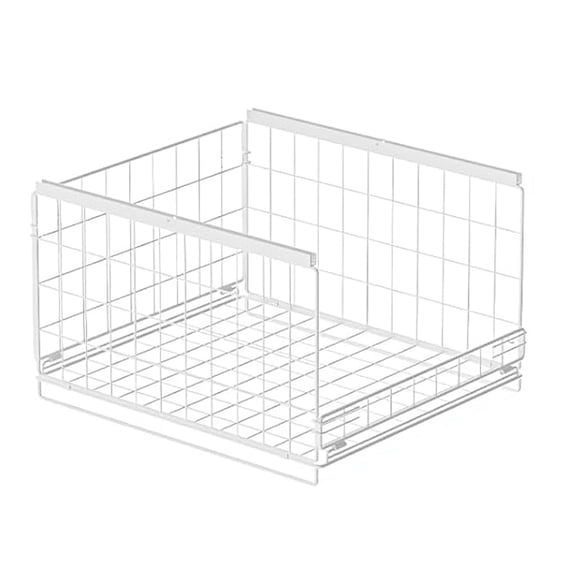 Shoreew Wardrobe Storage Rack Hollow Stackable Sliding Rail Closet Cupboard Organizer Drawer Storage Shelf Clothes Pants Sweater Storage Bin