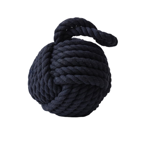 Shoreew Weighted Door Stopper Heavy Sand Filled Door Stop with Handle Home Office Indoor Decorative Handmade Cotton Rope Ball Floor Doorstop