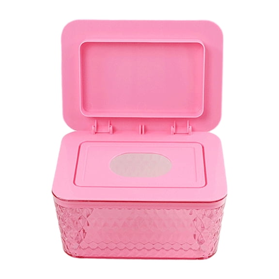 Shoreew Wipes Dispenser Storage Box Large Capacity Dustproof Moisture Prevention Transparent Design Bathroom Wipes Case Box