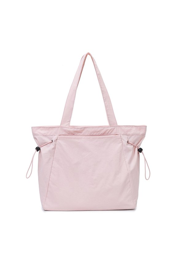 Women Shoulder Bag Large Capacity Drawstring Max Load Bearing with Inner Pockets Solid Color Commute Travel Gym Sling Bag Daily Yoga Clothes Tote Bag