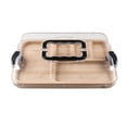 thumbnail image 1 of Shoreew Wooden Bento Box with Lid & Handle Multi-Compartment Lunch Container for Snacks And Entertaining Portable Leak-Proof Charcuterie Board for Meal Prep, 1 of 7