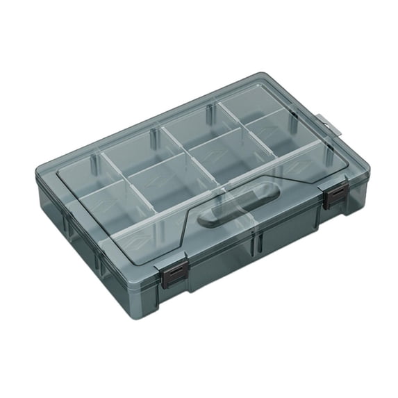 Shoreew Workbench Tool Storage Box 6/8/10/18/21 Grids Heavy Duty Hardware Screw Bolts Small Parts Organizer Container with Removable Partition