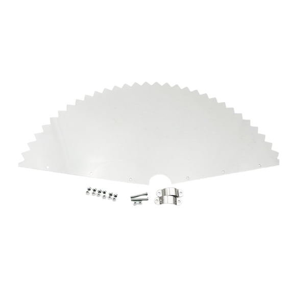 Shoreew Wrap-Around Birds Feeder Squirrel Baffle with Serrated Edge Weather-proof Outside Hanging Bird House Pole Mount Transparent Raccoon Squirrels Rodents Guard