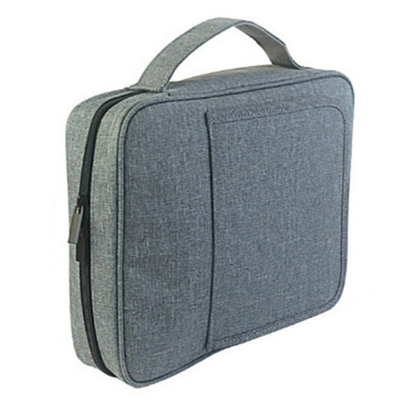 Shoreew Zipper Binder Bag with Handle Large Capacity Waterproof Document File Binder Storage Organizer Multi-Pocket Portfolio Organizer Case