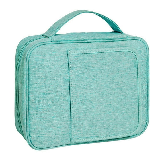 Shoreew Zipper Binder Bag with Handle Large Capacity Waterproof Document File Binder Storage Organizer Multi-Pocket Portfolio Organizer Case