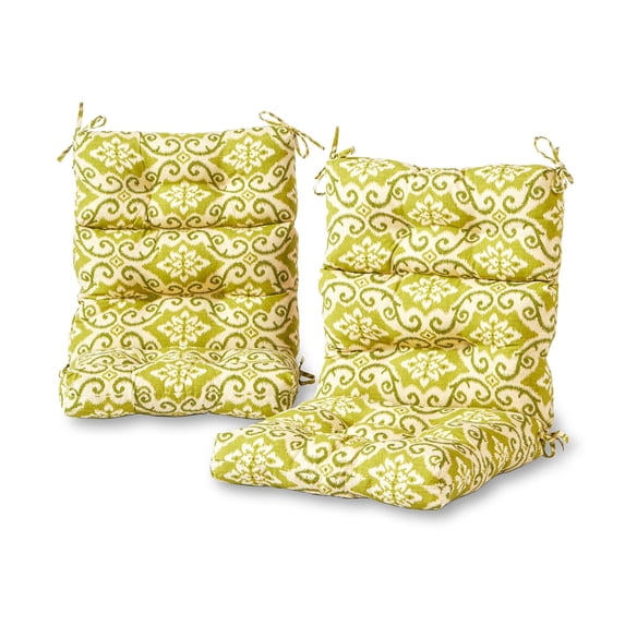 Shoreham Ikat 44 x 22 in. Outdoor High Back Chair Cushion (2-Pack) by Greendale Home Fashions