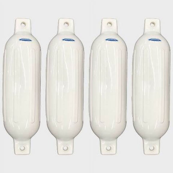 Shoreline Boat Inflatable Fenders SL91841 | White Vinyl (Set of 4)