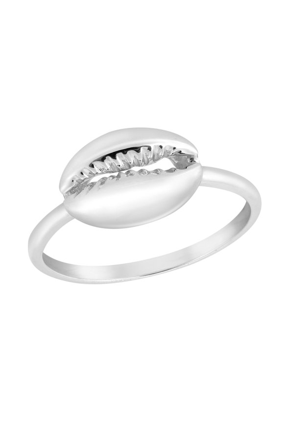 Shoreline Cowrie Shell Beach Inspired Sterling Silver Ring-9