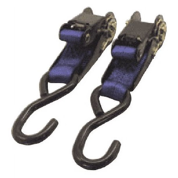 Ancra Big Bike Ratcheting Tie-Down Pair – 1.5 Inch Soft-Tie Straps With Gradual Release, 600 Lb Working Load, 66 Inch Length
